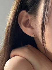 [925 Silver]グリーミング・スパークル・スター・ピアス Earrings younglong-seoul 