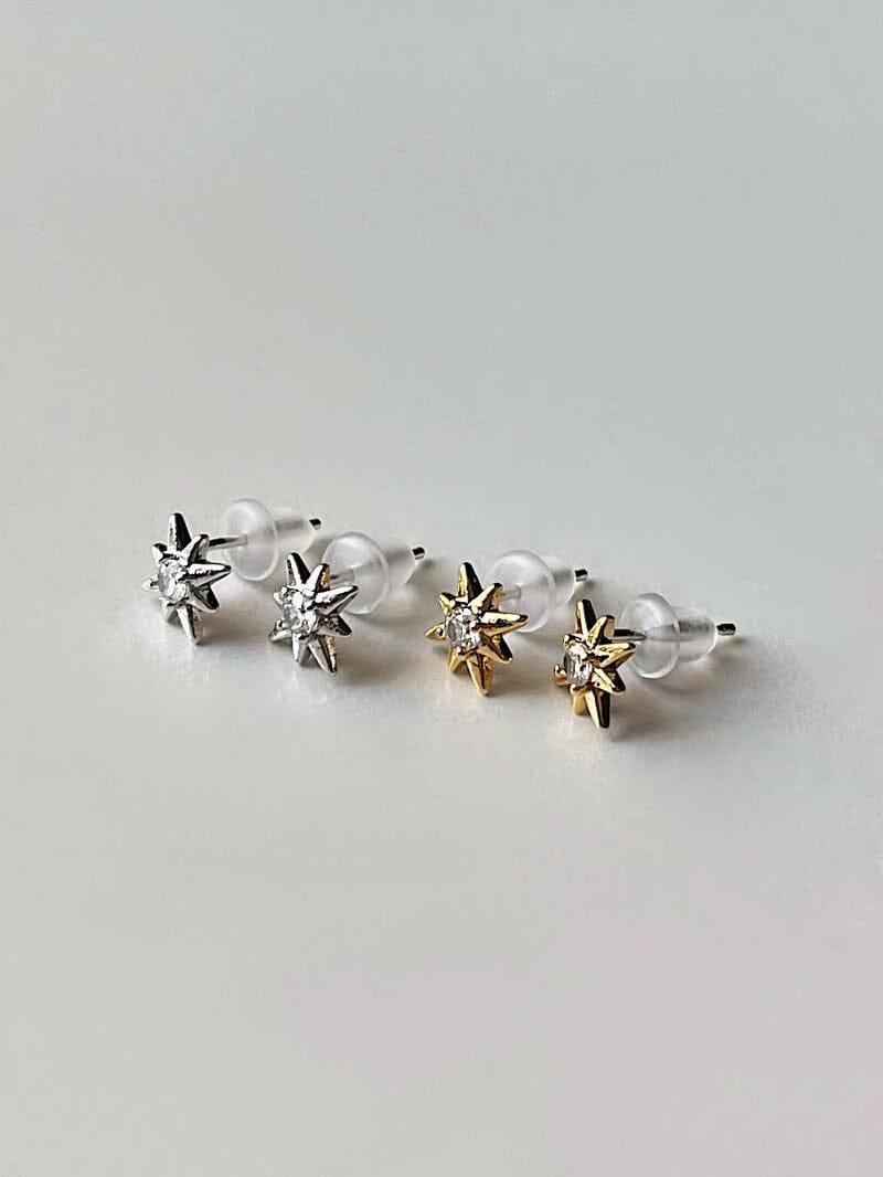 [925 Silver]グリーミング・スパークル・スター・ピアス Earrings younglong-seoul 