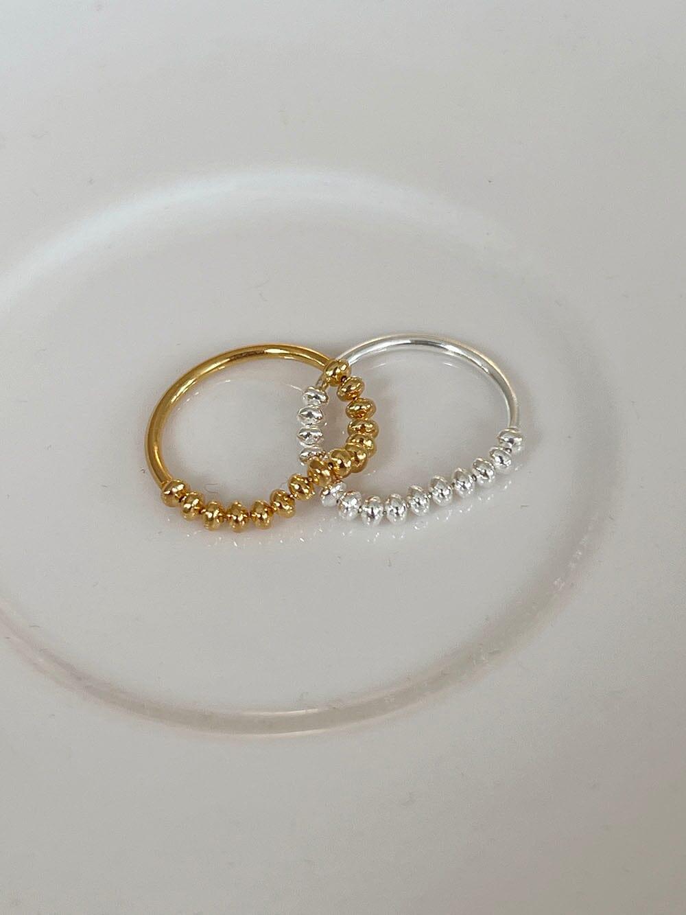 [925 Silver]ハーフアンドハーフボールチェーンリング ring The Klang 