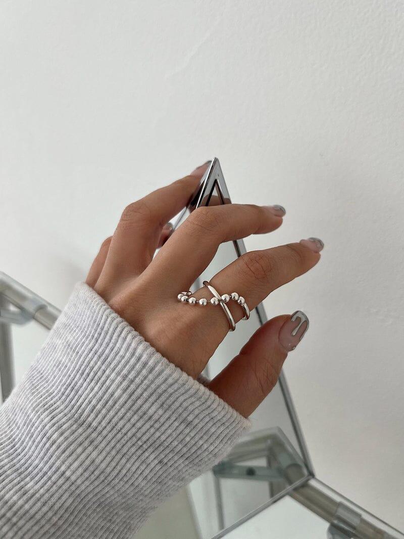 [925 Silver]ハーフボールチェーンリンク ring younglong-seoul 