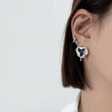 [925 Silver]ハート エンジェル ウイング 螺鈿 ピアス Earrings oh-kim 