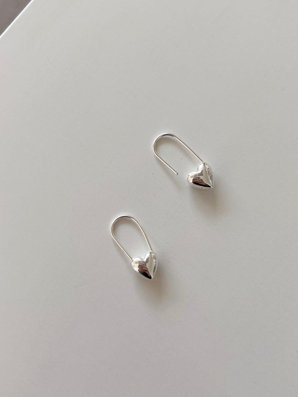 [925 Silver]ハートピンリングピアス Earrings The Klang 