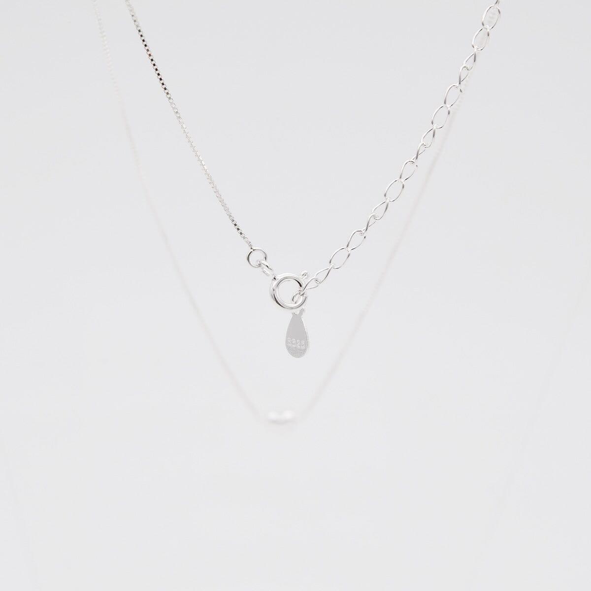 [925 Silver]ハートと四角チェーンネックレス necklace 10000won 