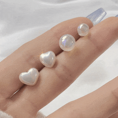 [925 Silver]ホログラム真珠ピアス Earrings bling moon 