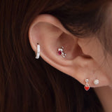 [925 Silver]ホワイトウィンターベアピアス[4セット] Earrings 10000won 
