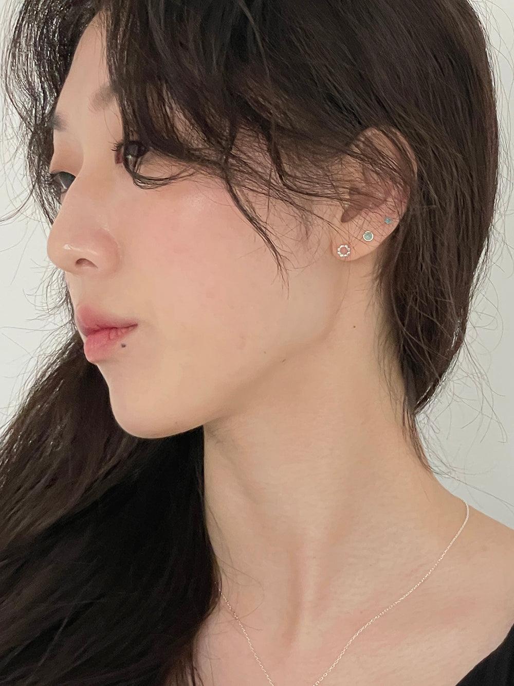 [925 Silver]フルーツゼリー原石ピアス Earrings The Klang 