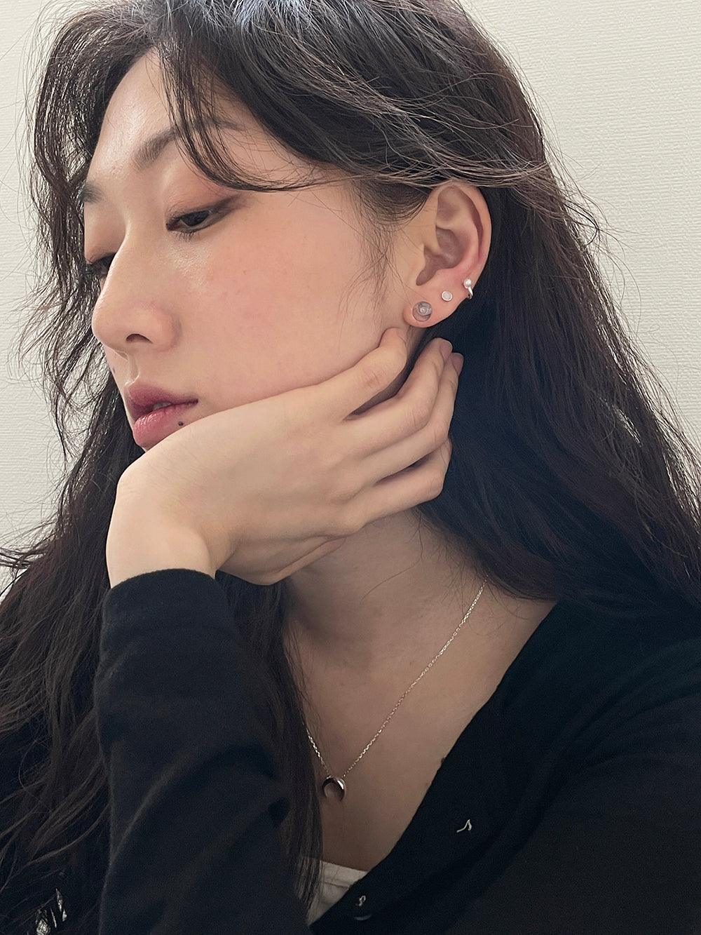 [925 Silver]フルーツゼリー原石ピアス Earrings The Klang 