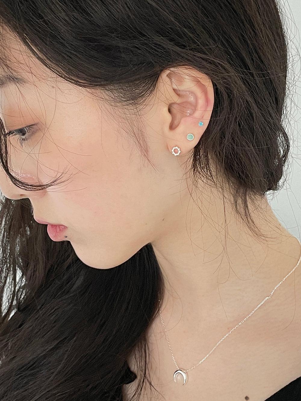 [925 Silver]フルーツゼリー原石ピアス Earrings The Klang 