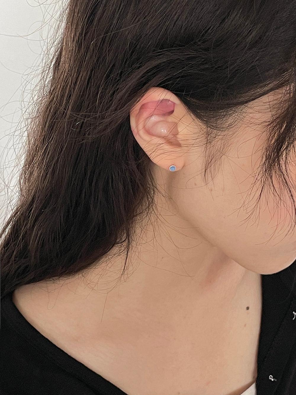 [925 Silver]フルーツゼリー原石ピアス Earrings The Klang 