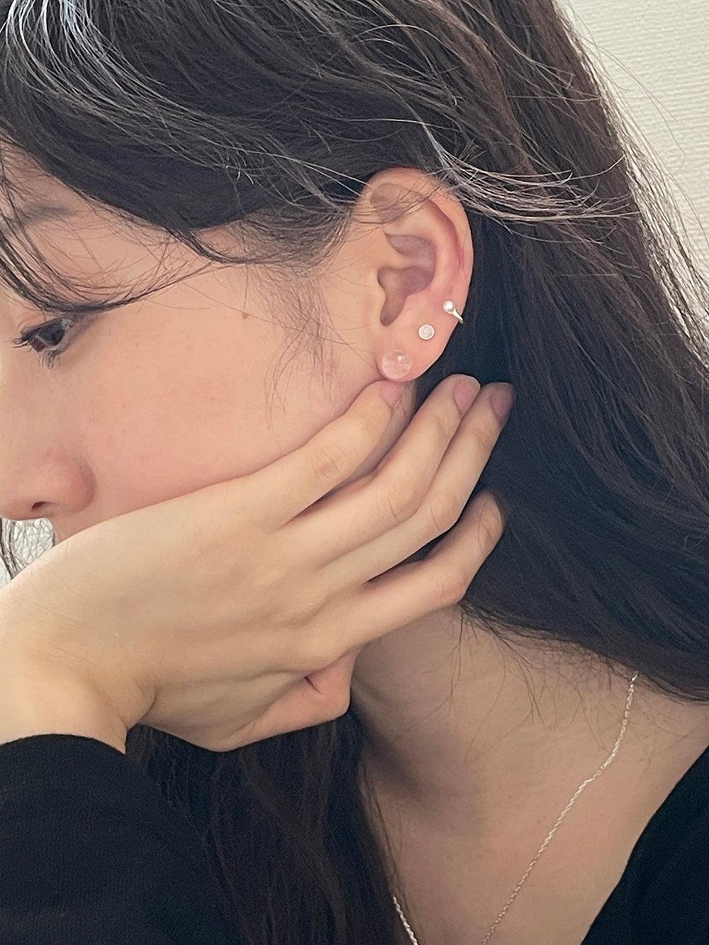 [925 Silver]フルーツゼリー原石ピアス Earrings The Klang 