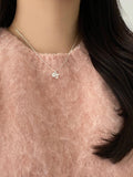 [925 Silver]イニシャル ハート キュービックネックレス / オーダーメイド necklace bling moon 