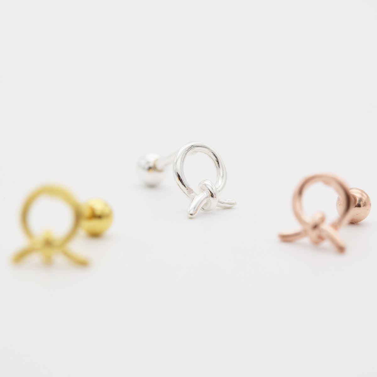 [925 Silver]結び目の薄いピアス Earrings 10000won 