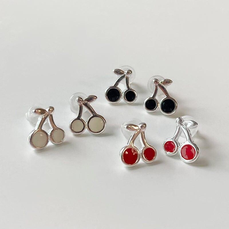 [925 Silver]カラーチェリーピアス Earrings younglong-seoul 