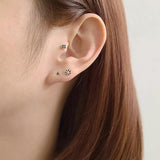 [925 Silver]カラー花ピアス Piercing 10000won 