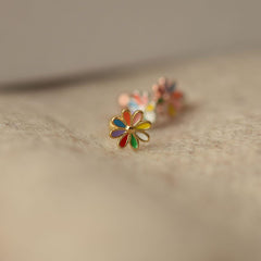 [925 Silver]カラフル花ピアス Piercing 10000won 