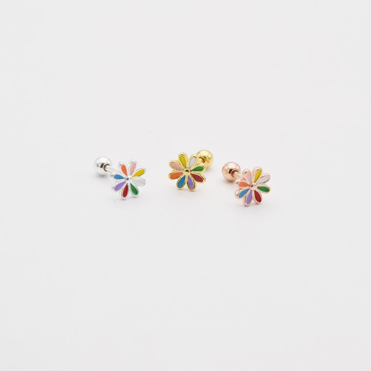 [925 Silver]カラフル花ピアス Piercing 10000won 