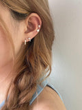 [925 Silver]カラーキュービックリングピアス Earrings younglong-seoul 
