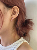 [925 Silver]カラーキュービックリングピアス Earrings younglong-seoul 