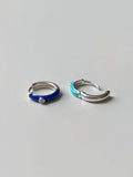 [925 Silver]カラーキュービックリングピアス Earrings younglong-seoul 