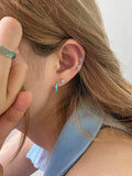[925 Silver]カラーキュービックリングピアス Earrings younglong-seoul 