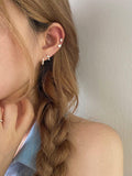 [925 Silver]カラーキュービックリングピアス Earrings younglong-seoul 