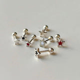 [925 Silver]カラースターピアス(2size/4color) Piercing younglong-seoul 