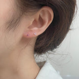 [925 Silver]カラー丸キュービックピアス Earrings 10000won 