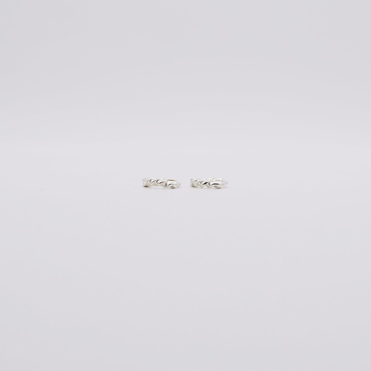 [925 Silver]ケーブルミニワンタッチリングピアス Earrings 10000won 