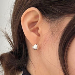 [925 Silver]キャスターネッツ ラウンド ワンタッチ ピアス Earrings younglong-seoul 