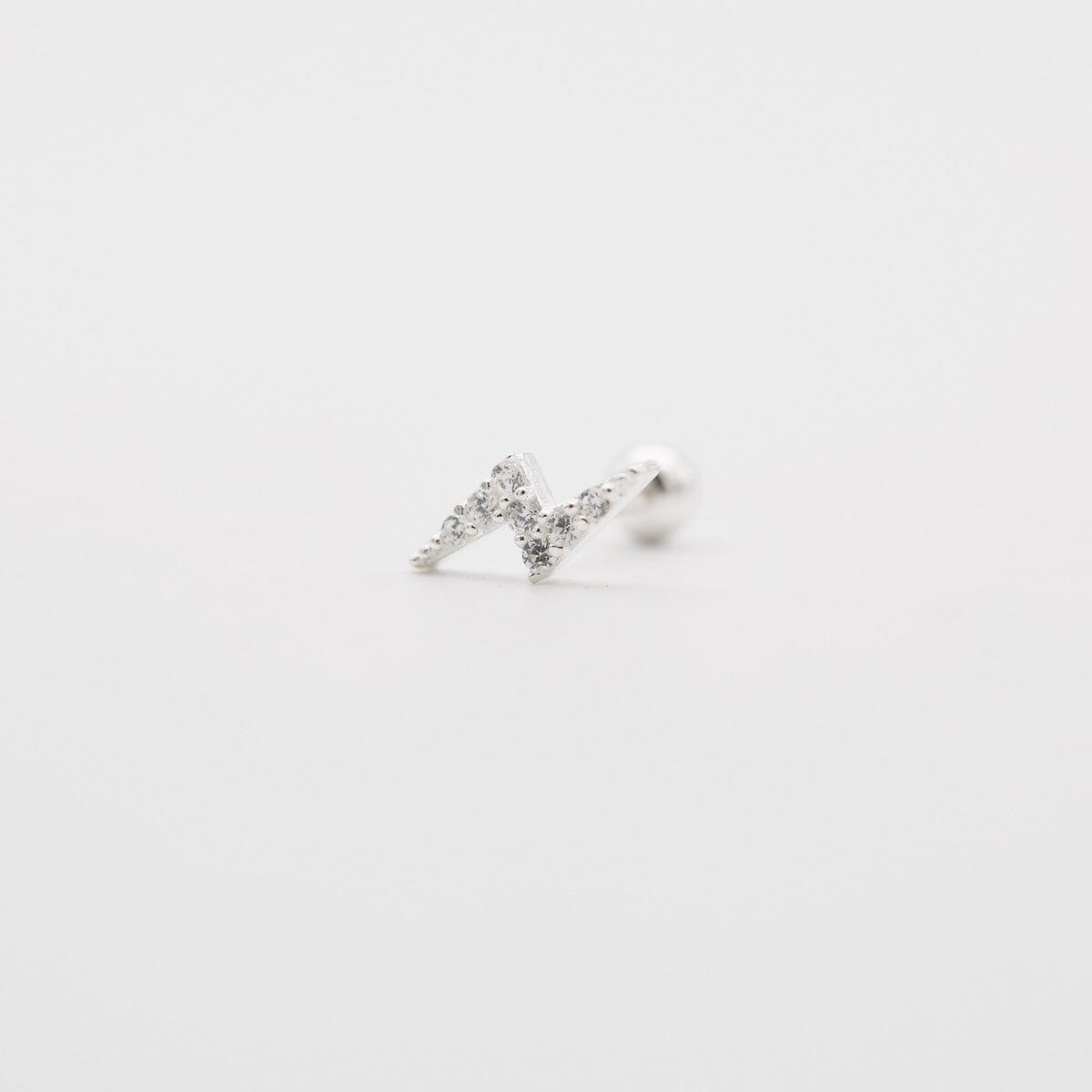 [925 Silver]キュービック稲妻 ピアス Piercing 10000won 