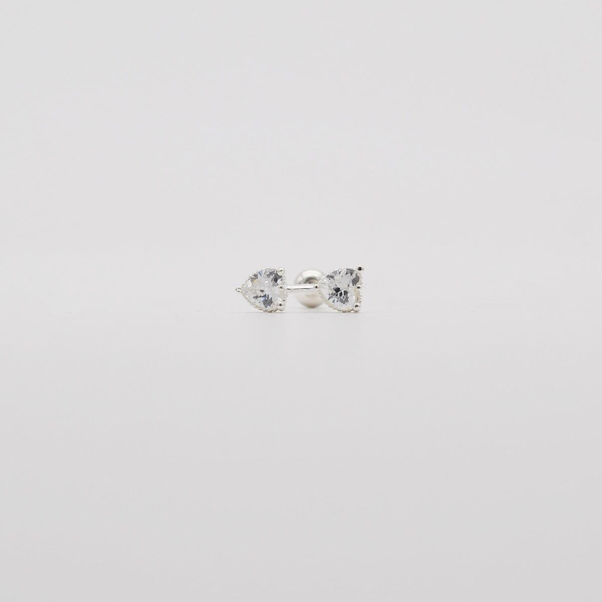 [925 Silver]キュービックハートピアス Piercing 10000won 