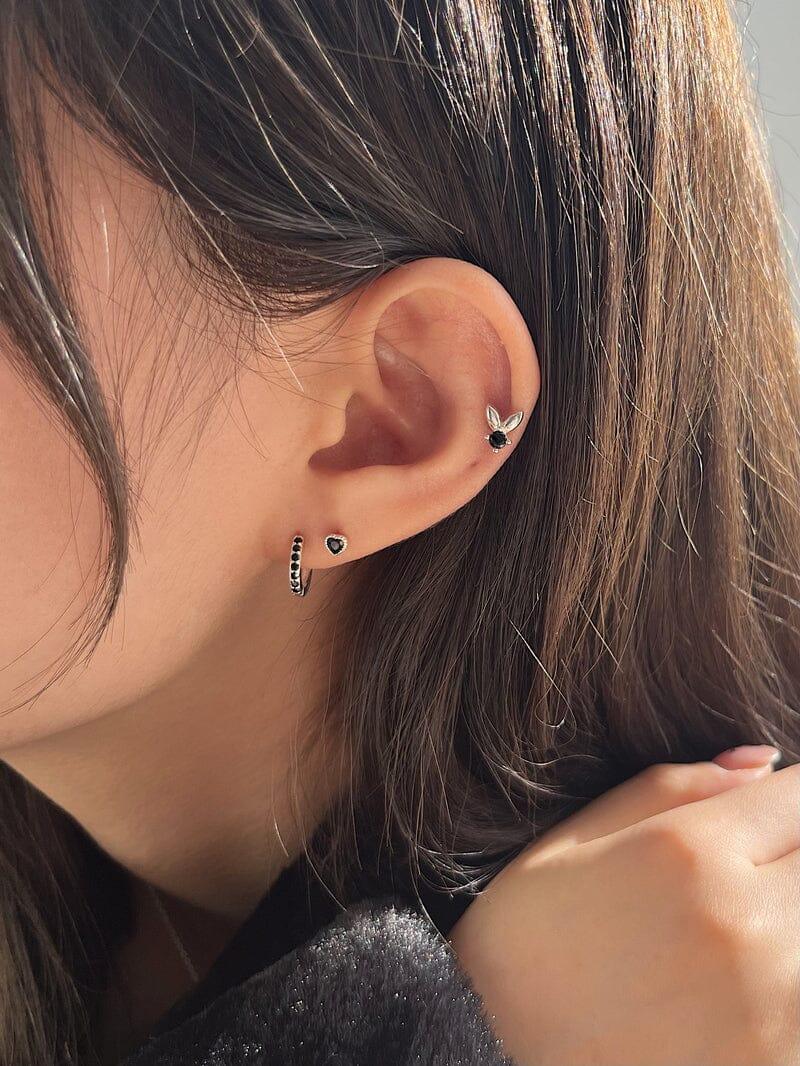 [925 Silver]キュービックラインリングピアス Earrings younglong-seoul 