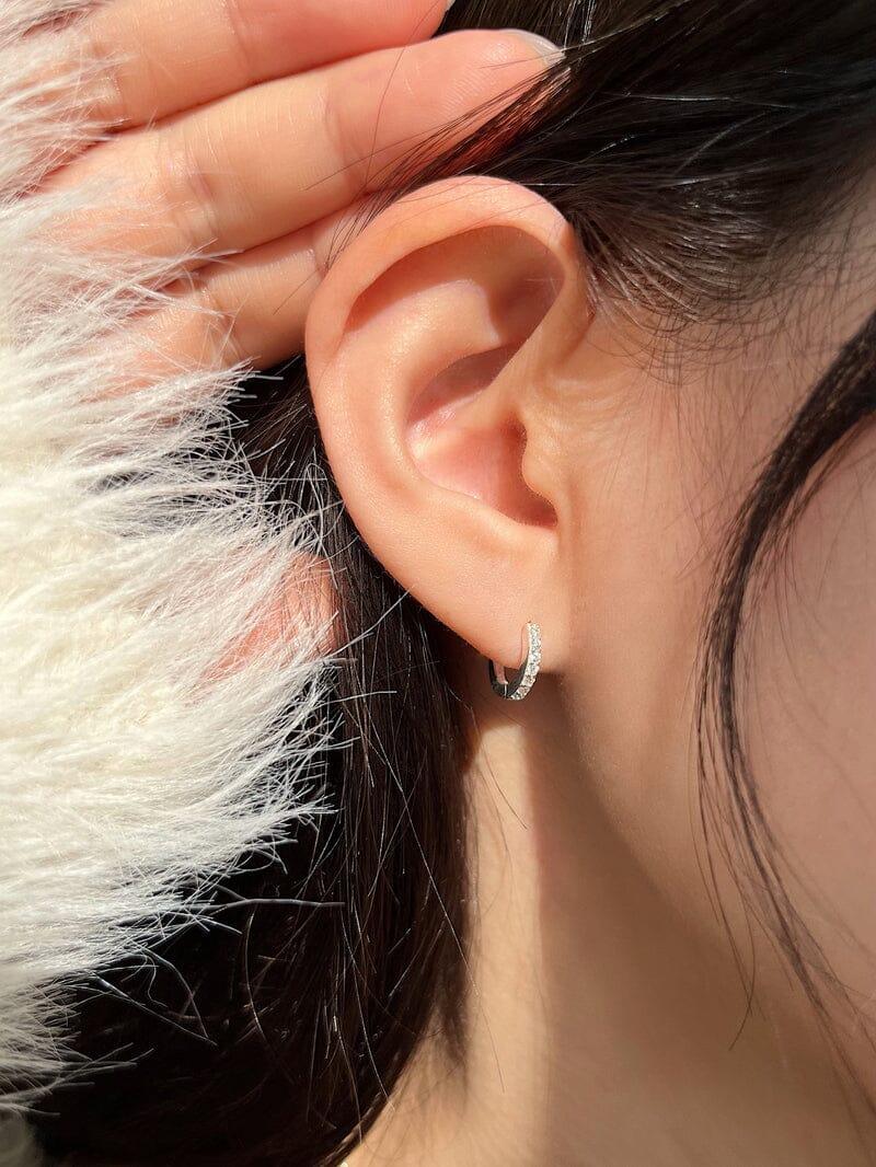 [925 Silver]キュービックラインリングピアス Earrings younglong-seoul 
