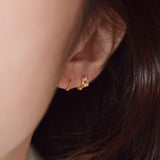 [925 Silver]キュービックレスリングピアス Earrings 10000won 