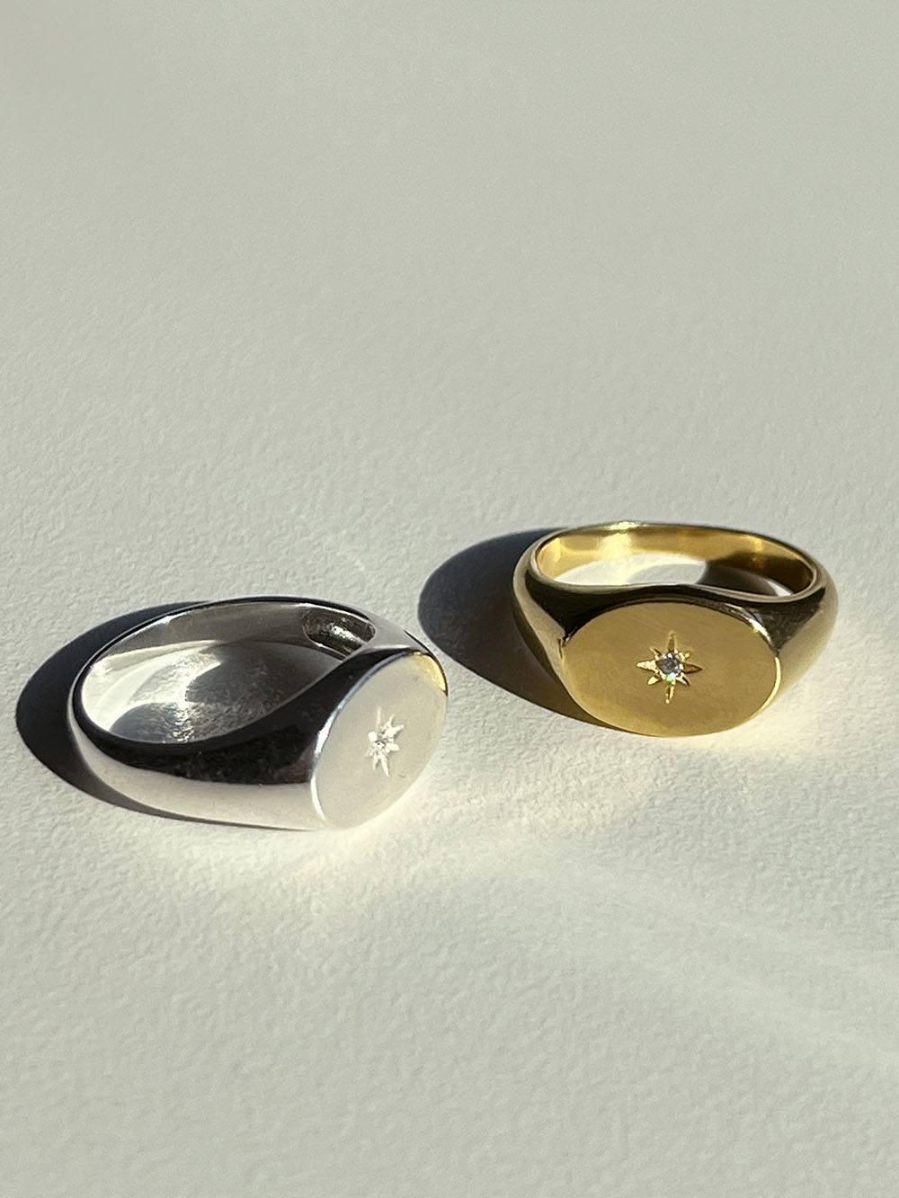 [925 Silver]キュービック星刻印リング ring The Klang 