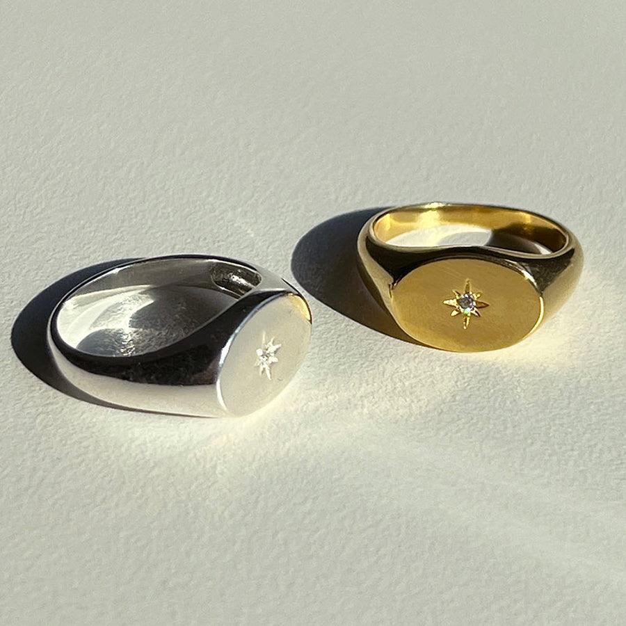 [925 Silver]キュービック星刻印リング ring The Klang 