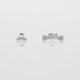 [925 Silver]クラウンキュービックピアス Piercing 10000won 