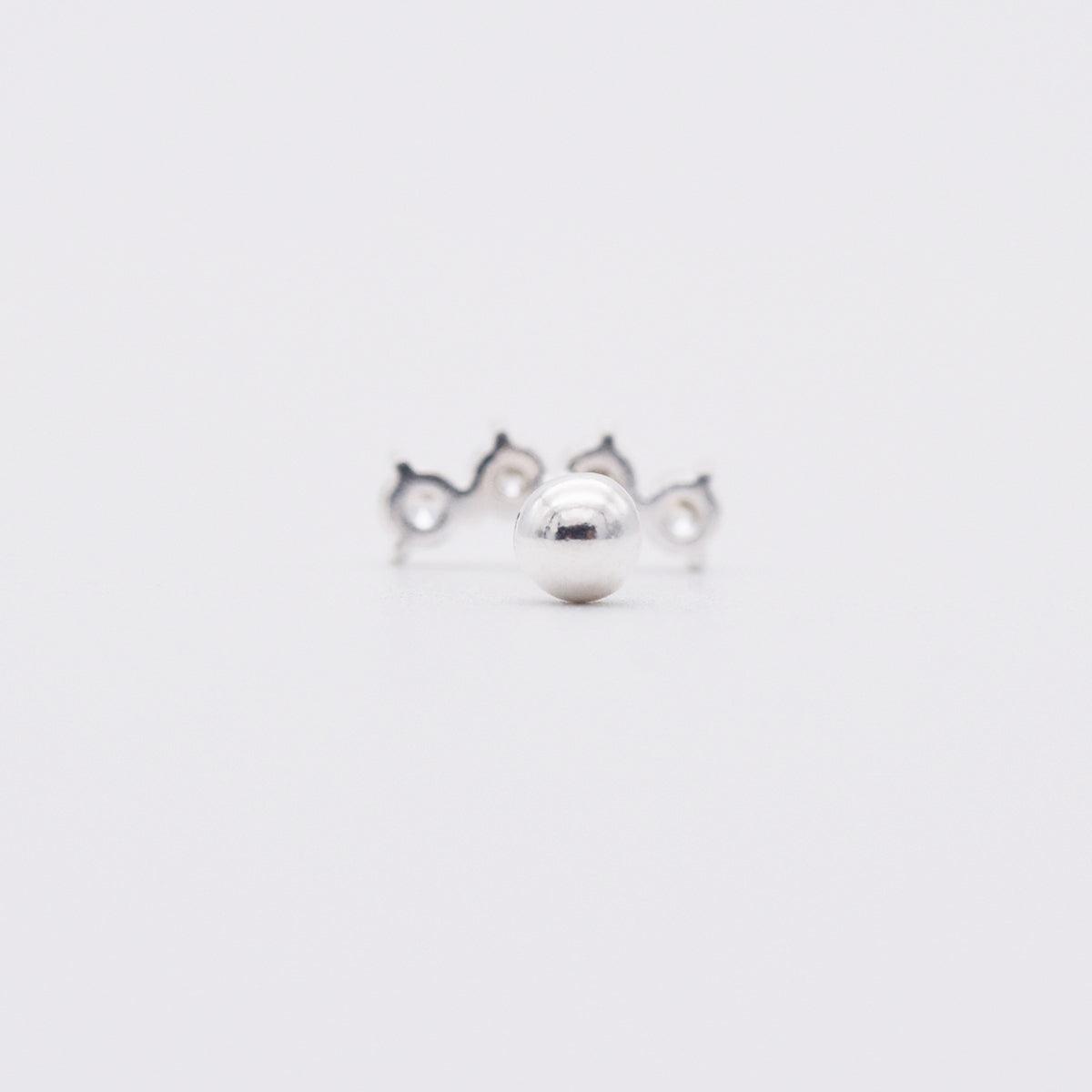[925 Silver]クラウンキュービックピアス Piercing 10000won 