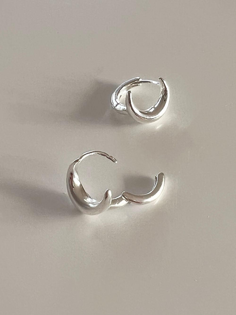 [925 Silver]クレッセンワンタッチピアス Earrings The Klang 
