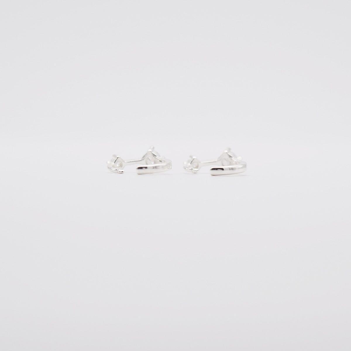 [925 Silver]両キュービックリングピアス Earrings 10000won 