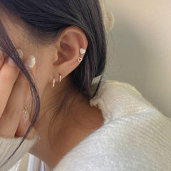 [925 Silver]螺鈿ハートピアス Piercing younglong-seoul 