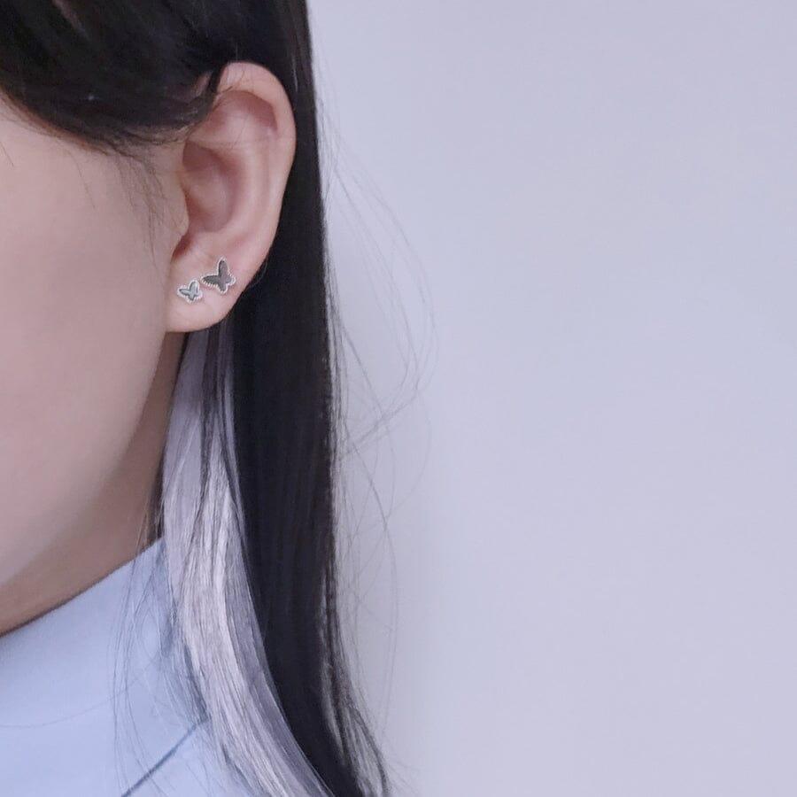 [925 Silver]マリポサ螺鈿蝶ピアス Piercing from lizzy 