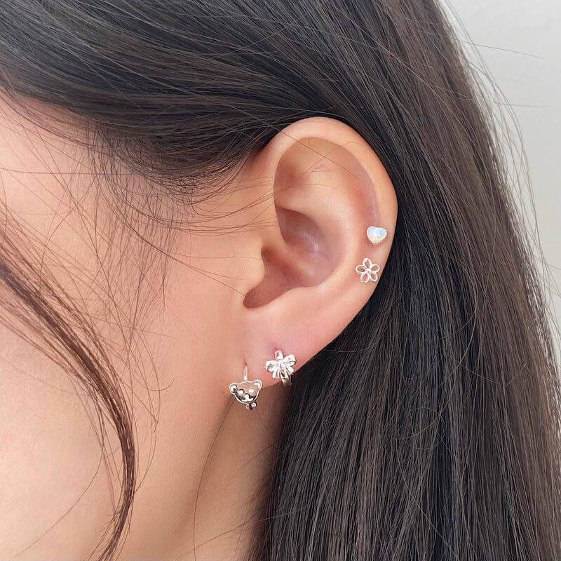 [925 Silver]ミニベアリングピアス Earrings younglong-seoul 