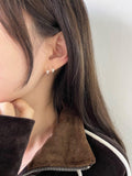 [925 Silver]ミニスターワンタッチリングピアス Earrings younglong-seoul 