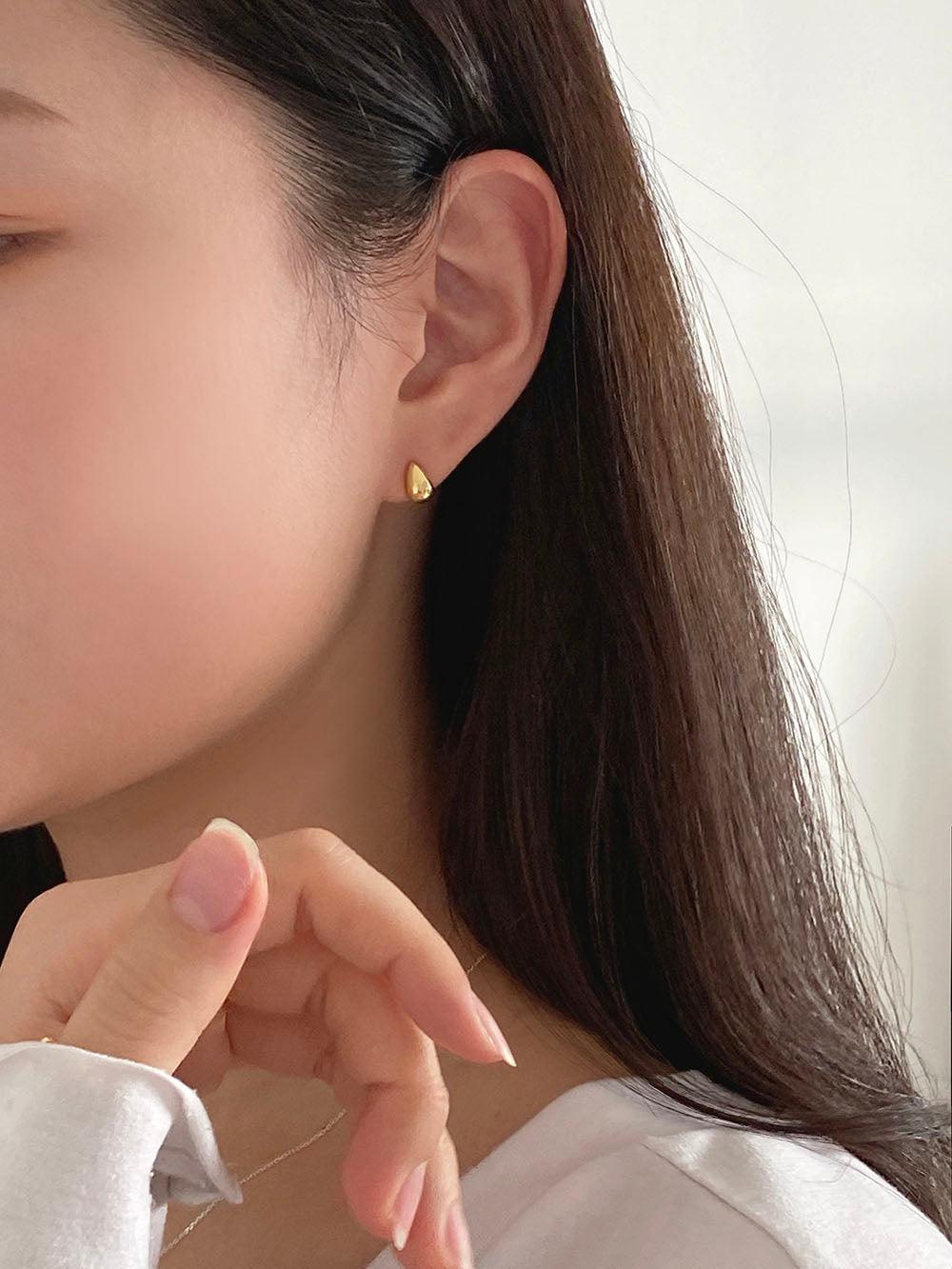 [925 Silver]ミラー水滴ピアス Earrings The Klang 