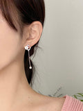 [925 Silver]オパール霧ピアス Earrings bling moon 