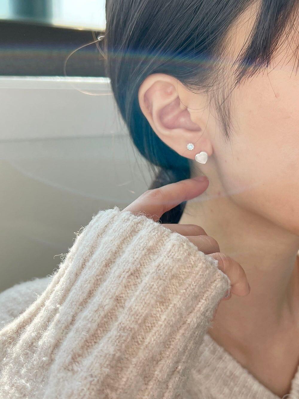 [925 Silver]オリビアハートピアス Earrings The Klang 