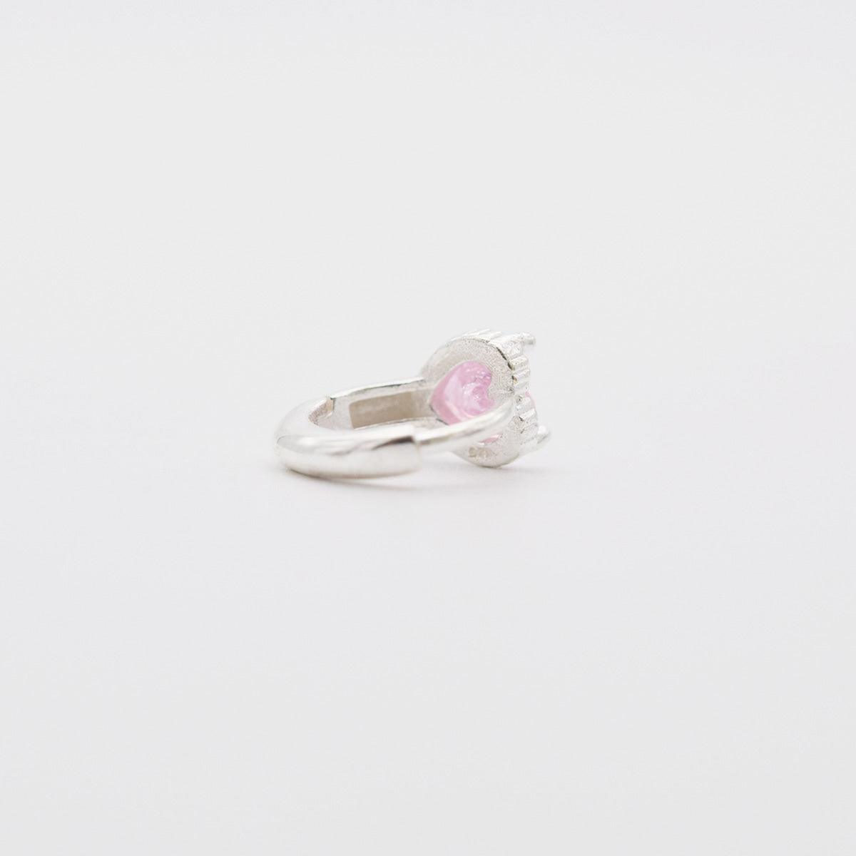 [925 Silver]パールハートリングピアス Earrings 10000won 