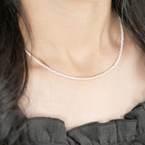 [925 Silver]パールスワロフスキーネックレス necklace SET ME UP♡ 