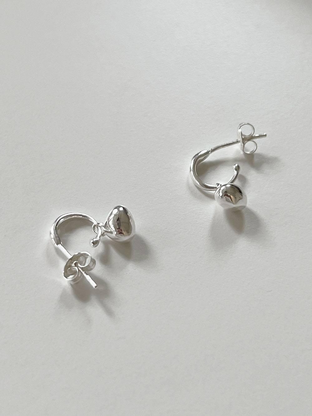[925 Silver]ペブルドロップリングピアス Earrings The Klang 